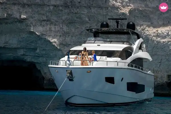 Ultra luxury private cruise in Malta with cabin, crew & full water toys.
