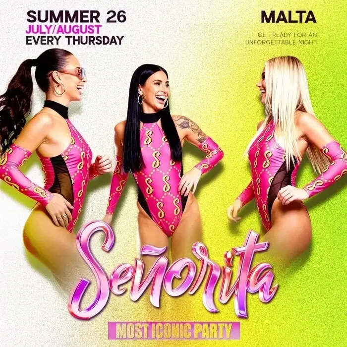 Senorita Night au Toy Room Malta : reggaeton, Latin hits et ambiance caliente.