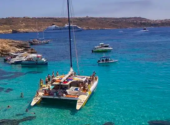 Spirit of Malta catamaran cruise – open bar & Blue Lagoon.