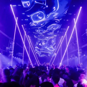 Neon-themed Glow party at Toy Room Malta.