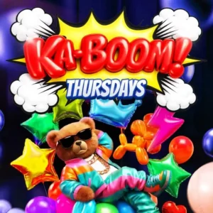 Esplosione di coriandoli alla festa Kaboom Tuesdays a Paceville
